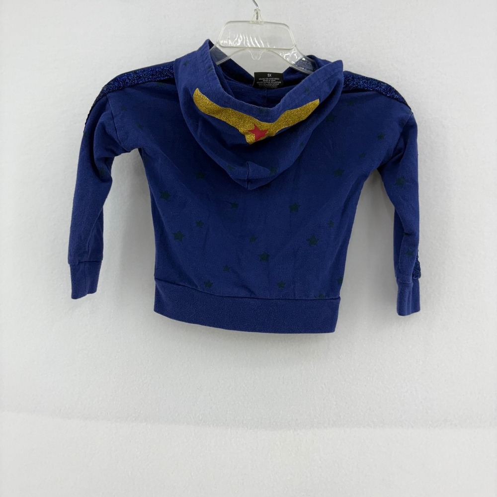 Wonder Woman Girls XS Navy Hoodie Hero In The Making Pullover DC Comic Costume‎ - Picture 5 of 8